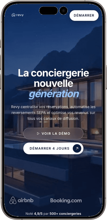 Revy, OS conciergerie Airbnb (mobile)