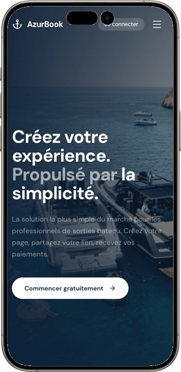 AzurBook, système de réservation nautique (mobile)